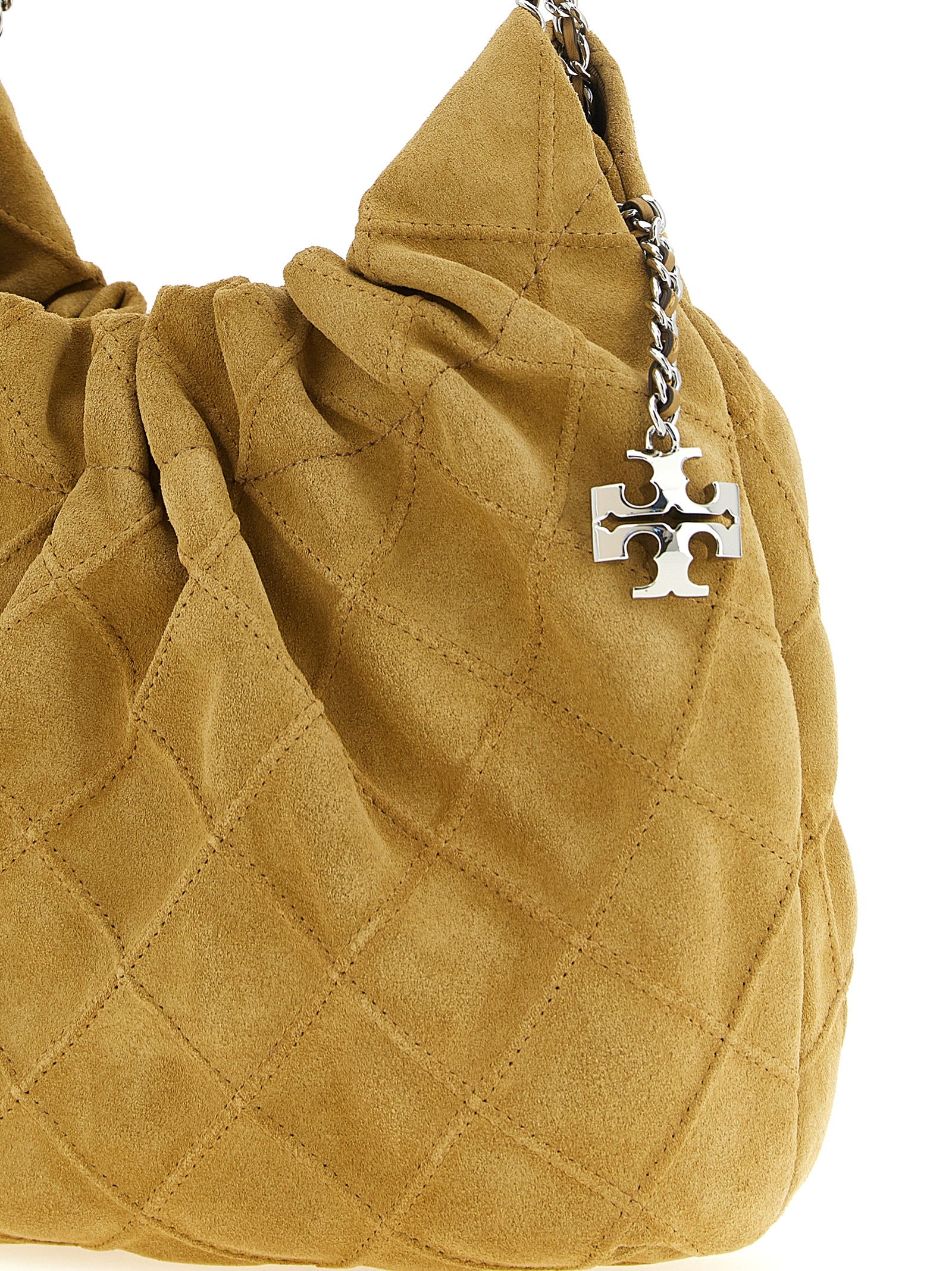 Tory Burch Beige Calfskin Shoulder Bag