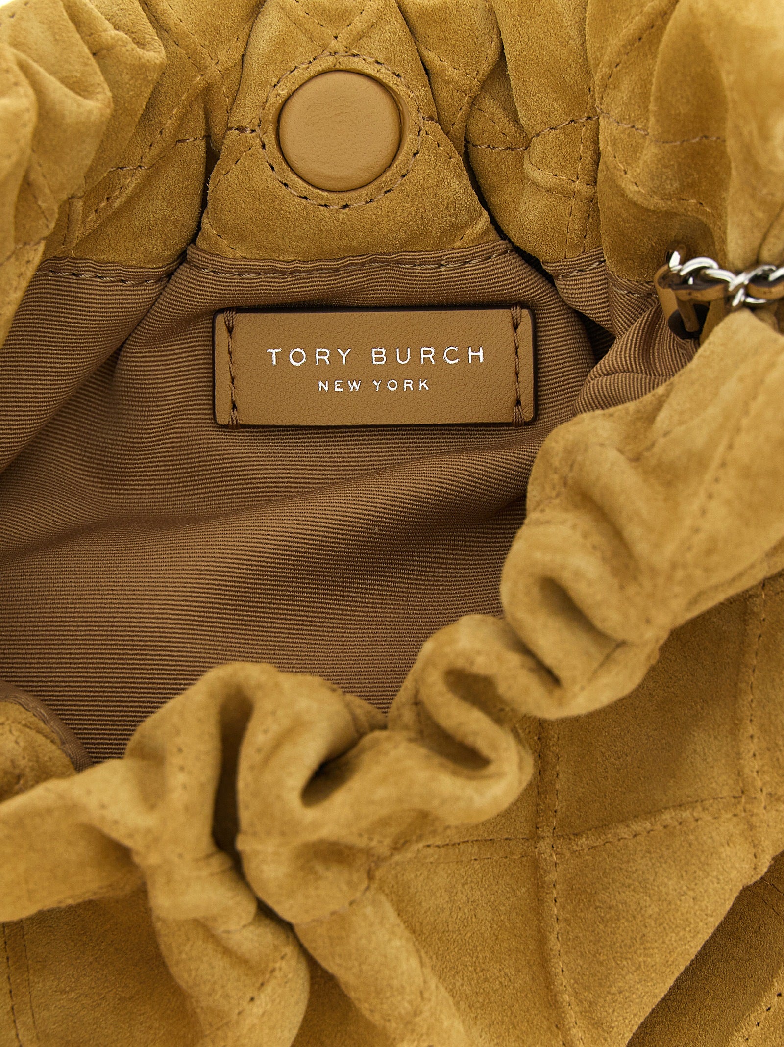 Tory Burch Beige Calfskin Shoulder Bag
