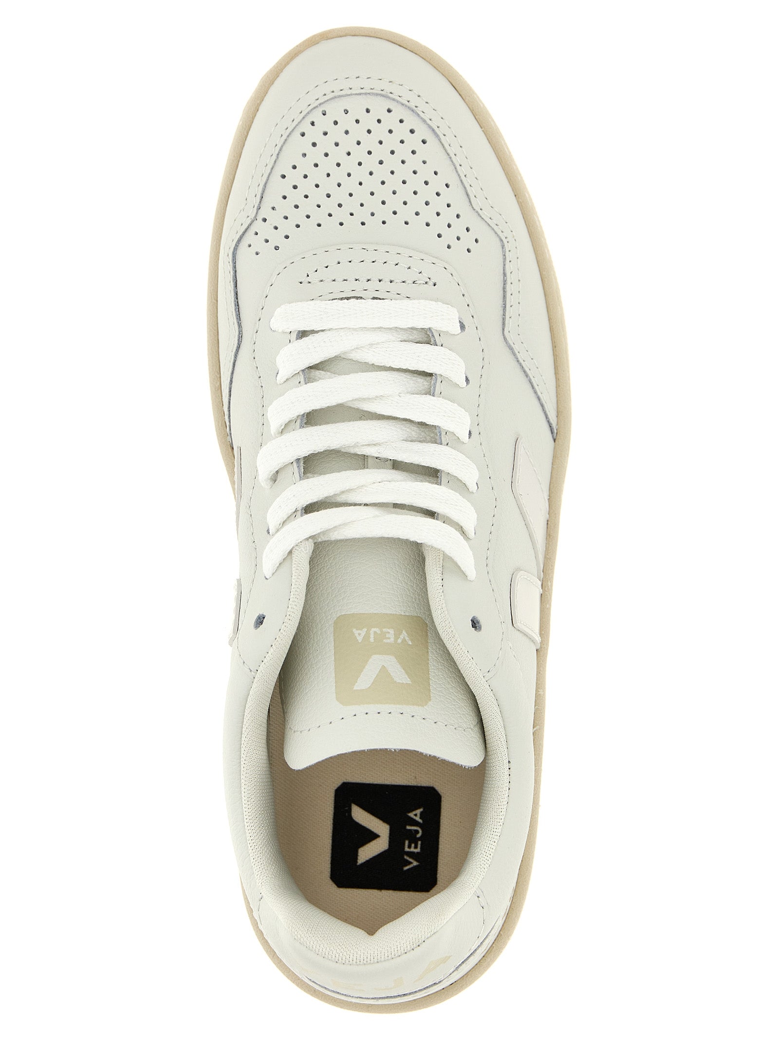 Veja White Leather Low Top Sneakers