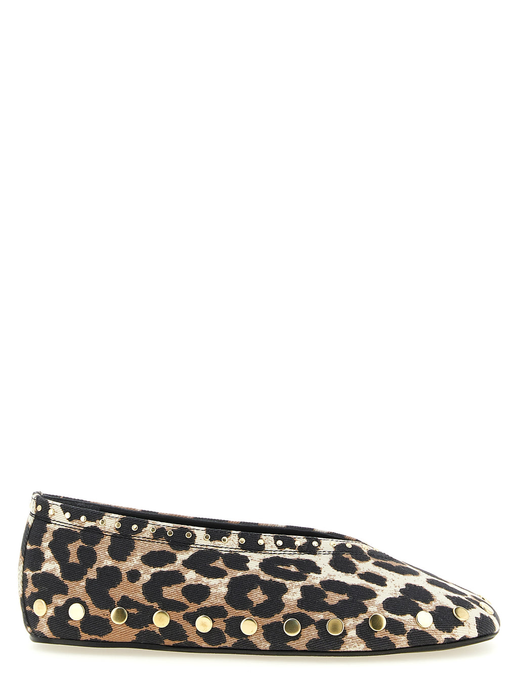 Ganni Multicolor Cotton Ballet Flats