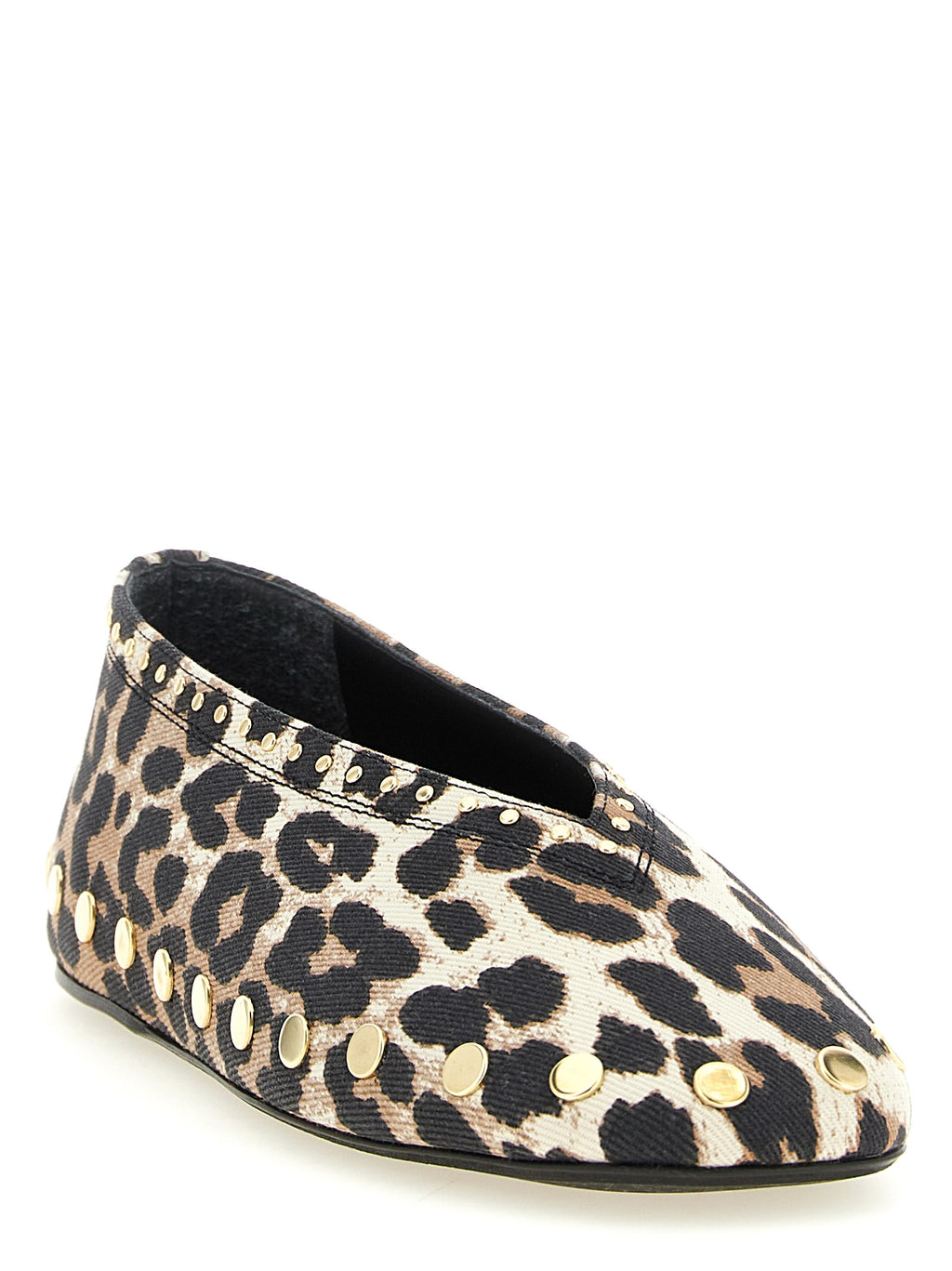 Ganni Multicolor Cotton Ballet Flats
