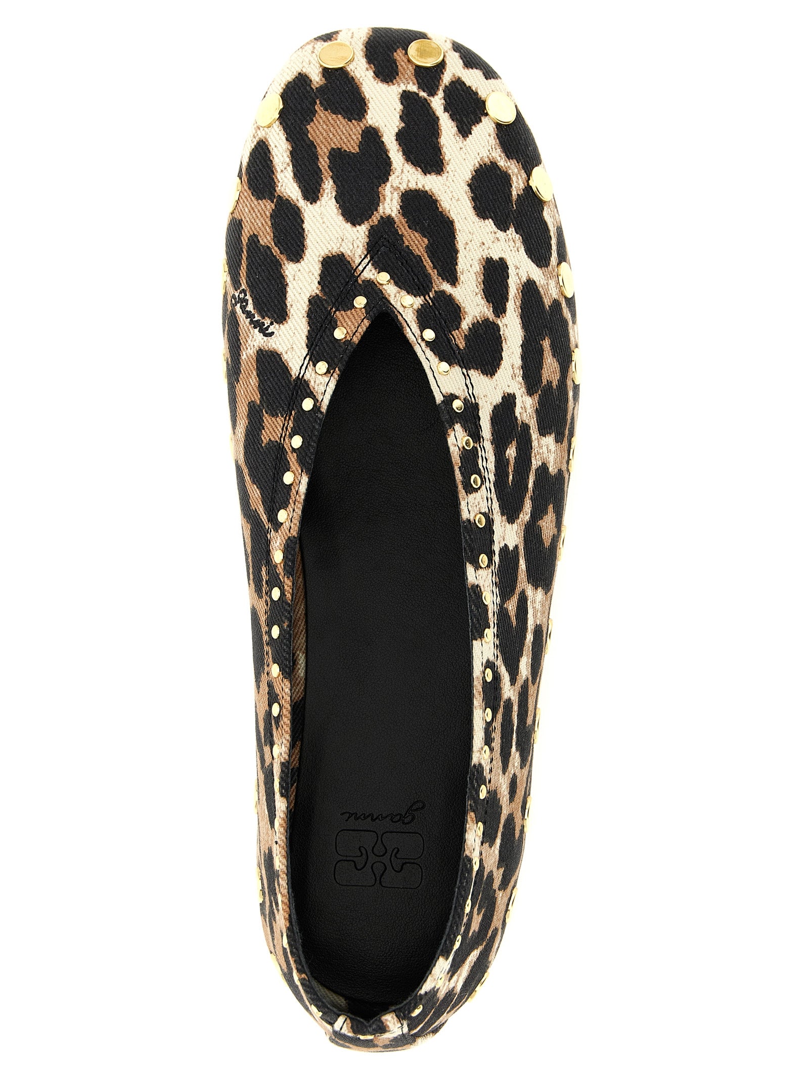 Ganni Multicolor Cotton Ballet Flats