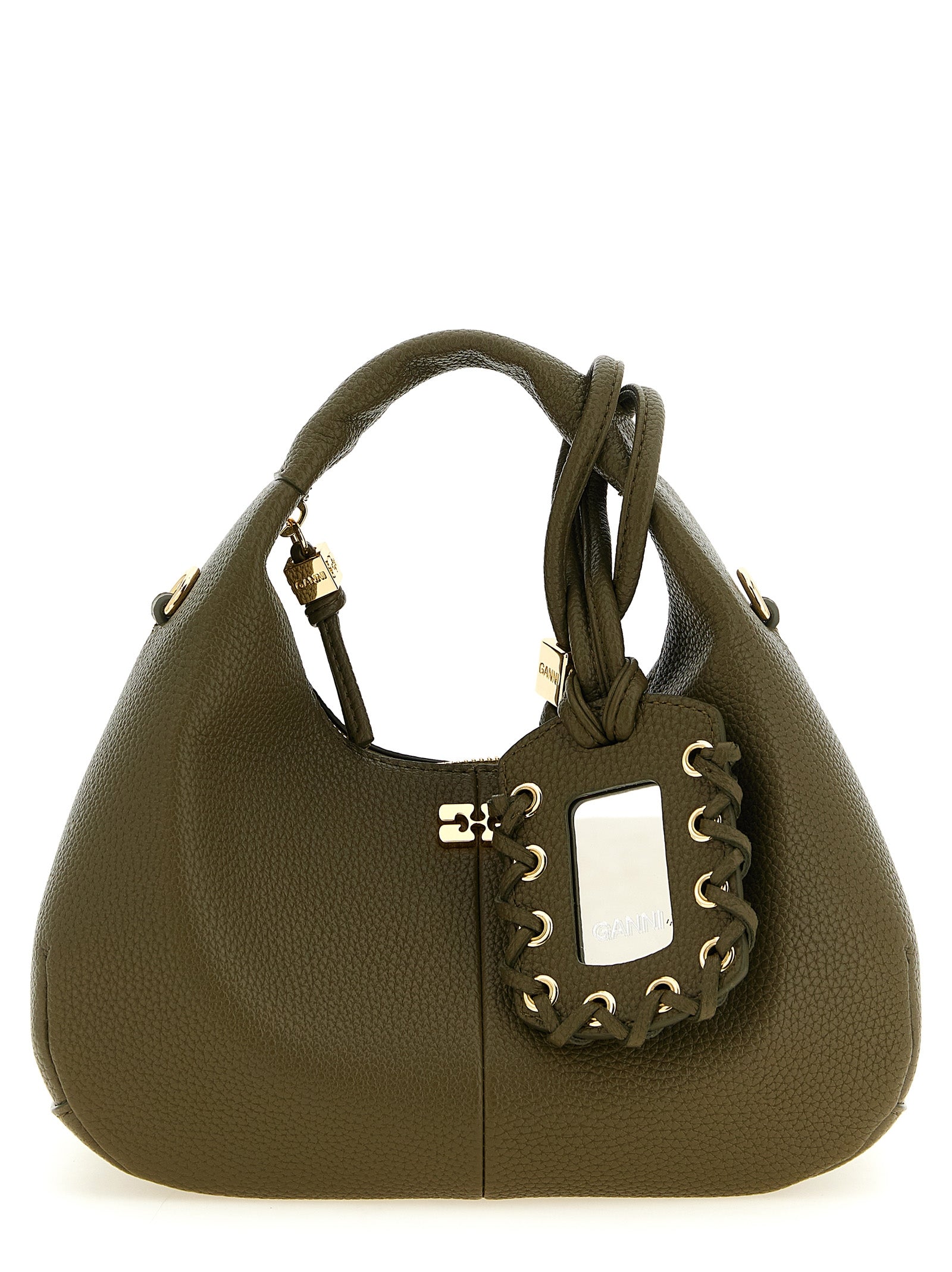 Ganni Bicolor Polyester Handbag