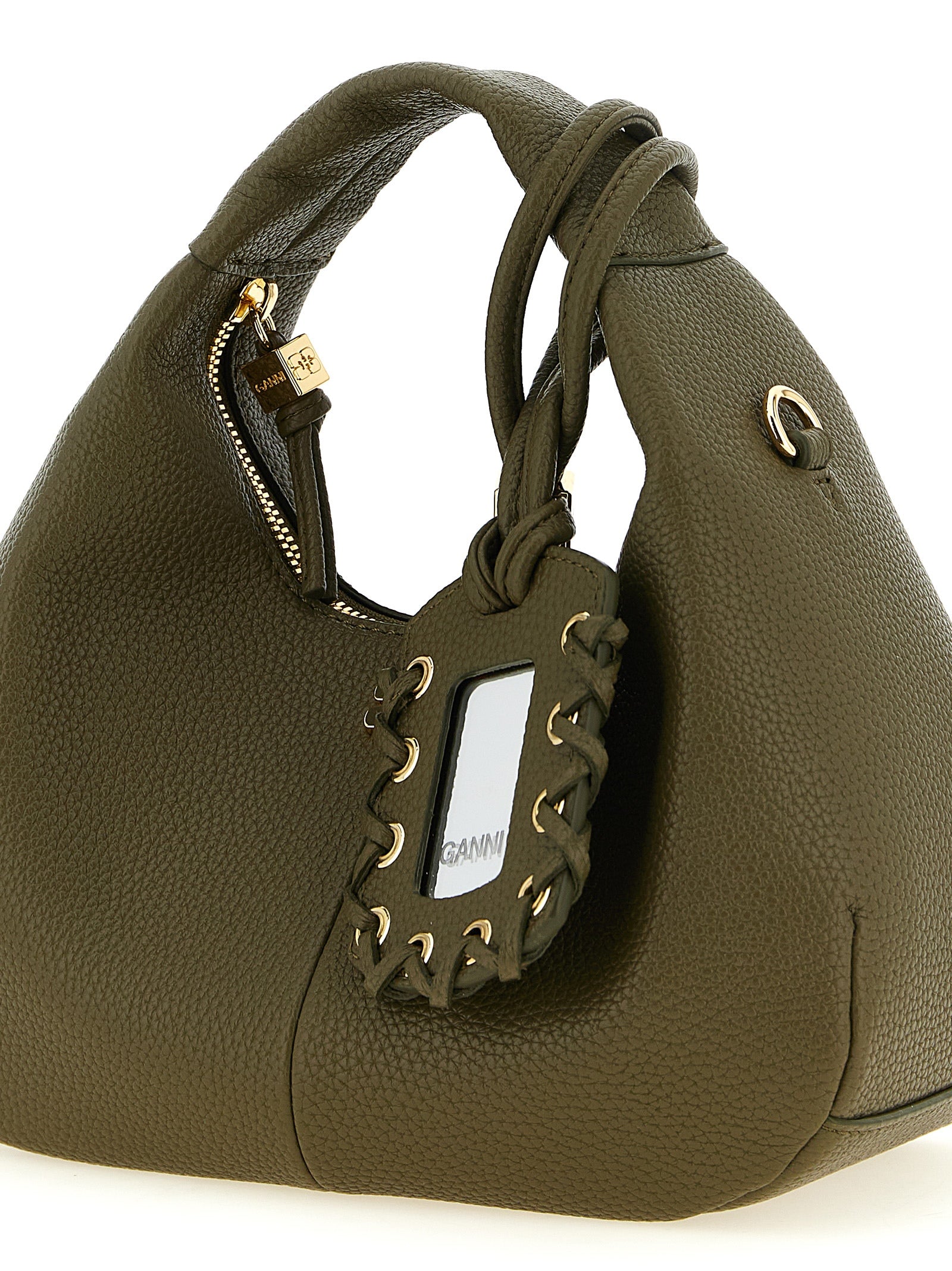 Ganni Bicolor Polyester Handbag