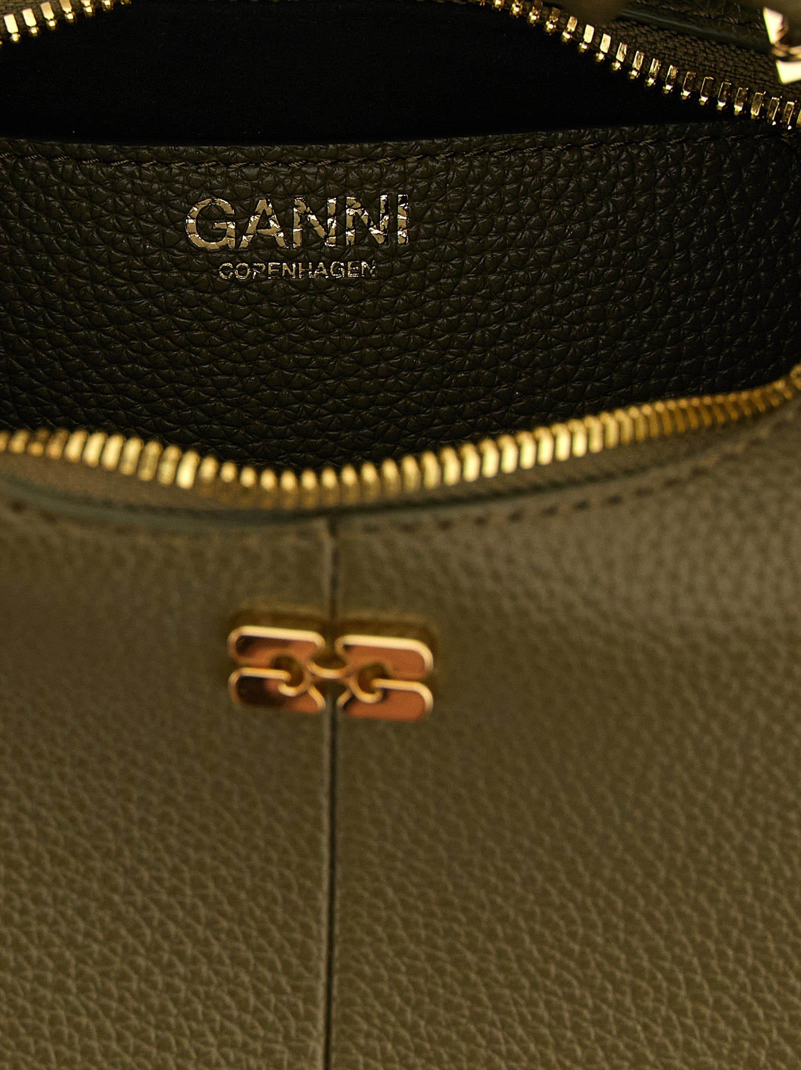 Ganni Bicolor Polyester Handbag