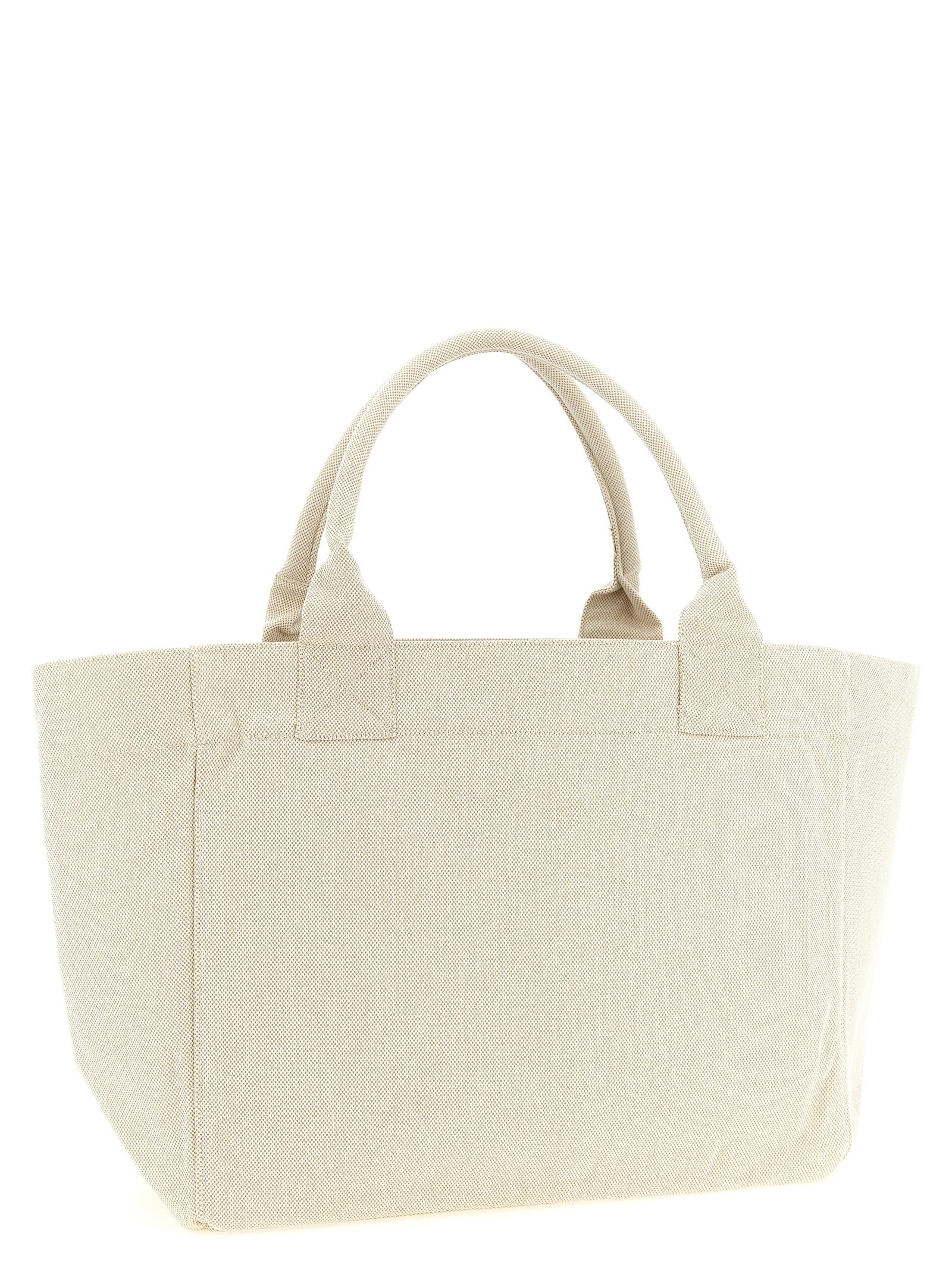 Ganni Beige Recycled Cotton Tote Bag