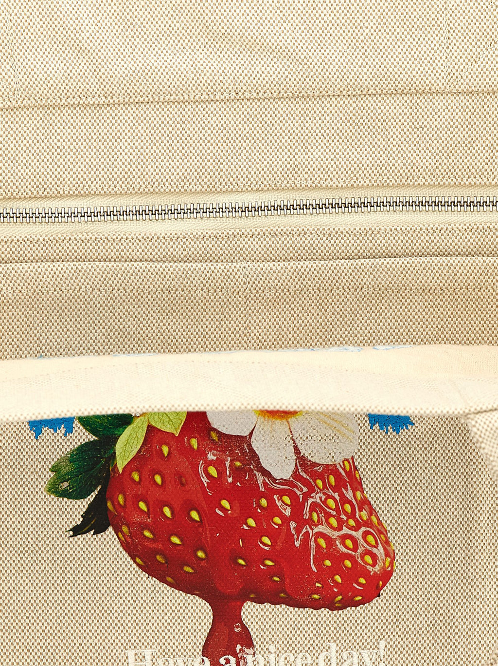 Ganni Beige Recycled Cotton Tote Bag
