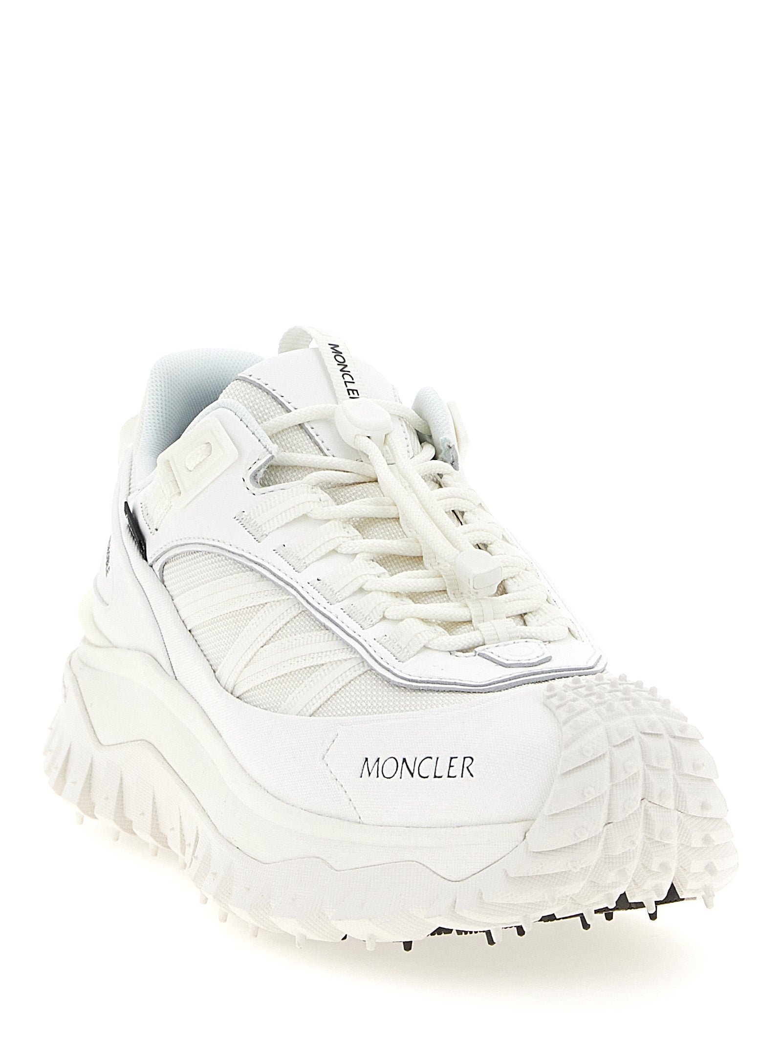 Moncler White Polyamide Athletic Sneakers