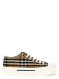 Burberry Beige Cotton Low Top Sneakers