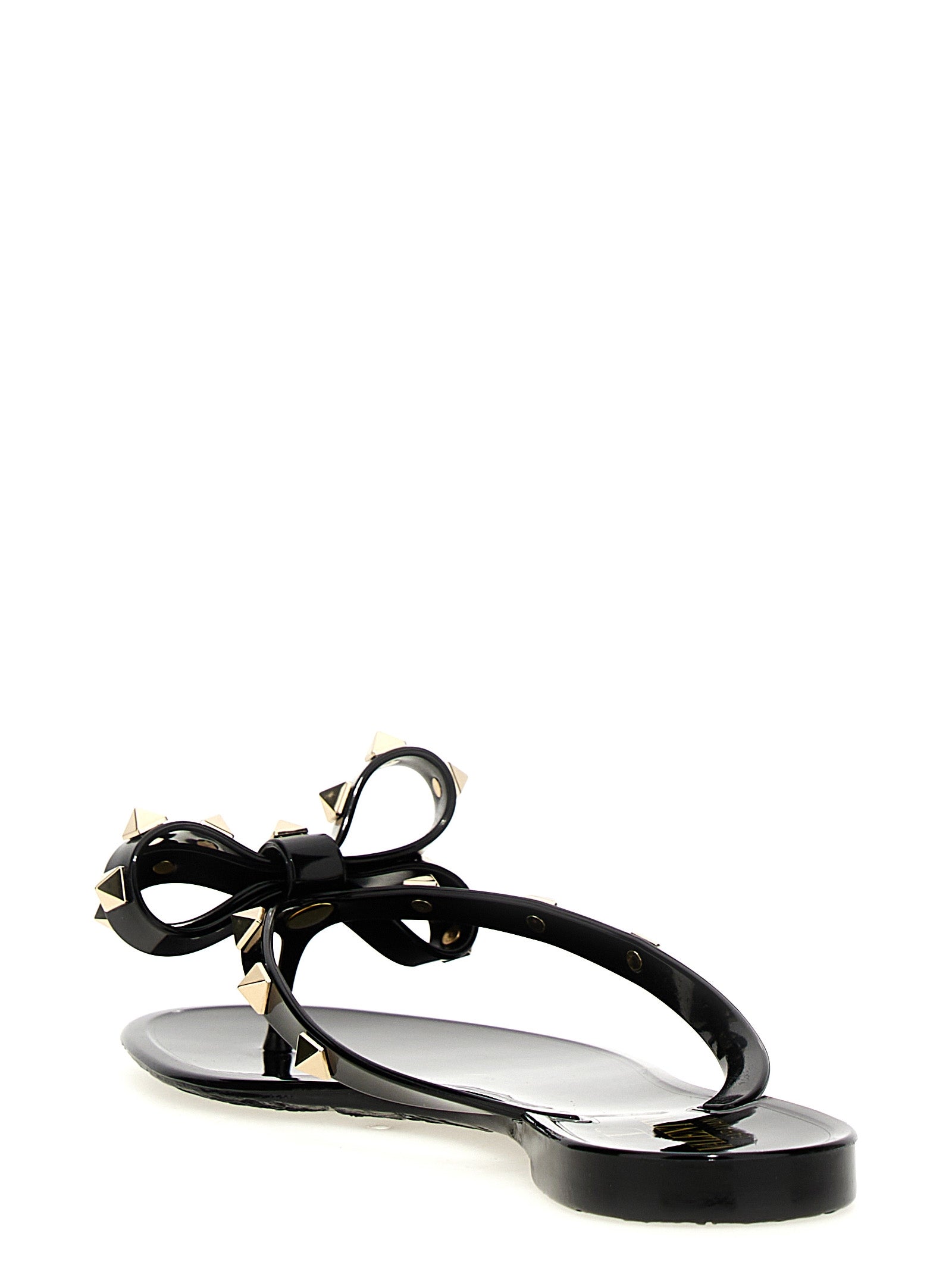 Valentino Garavani Black PVC Slides