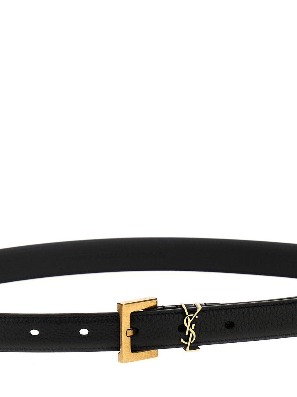 Saint Laurent Black Calfskin Regular Belt