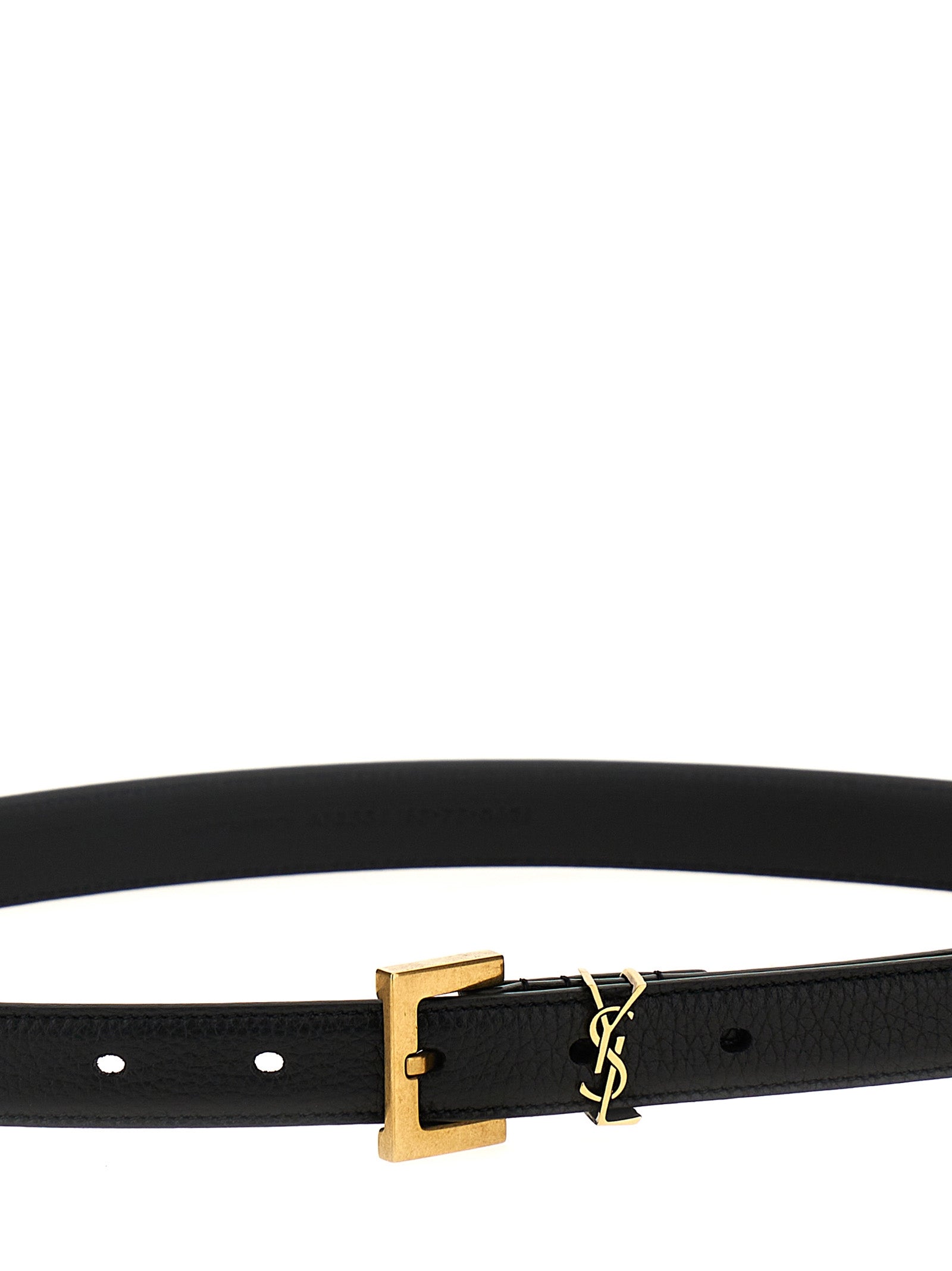 Saint Laurent Black Calfskin Regular Belt