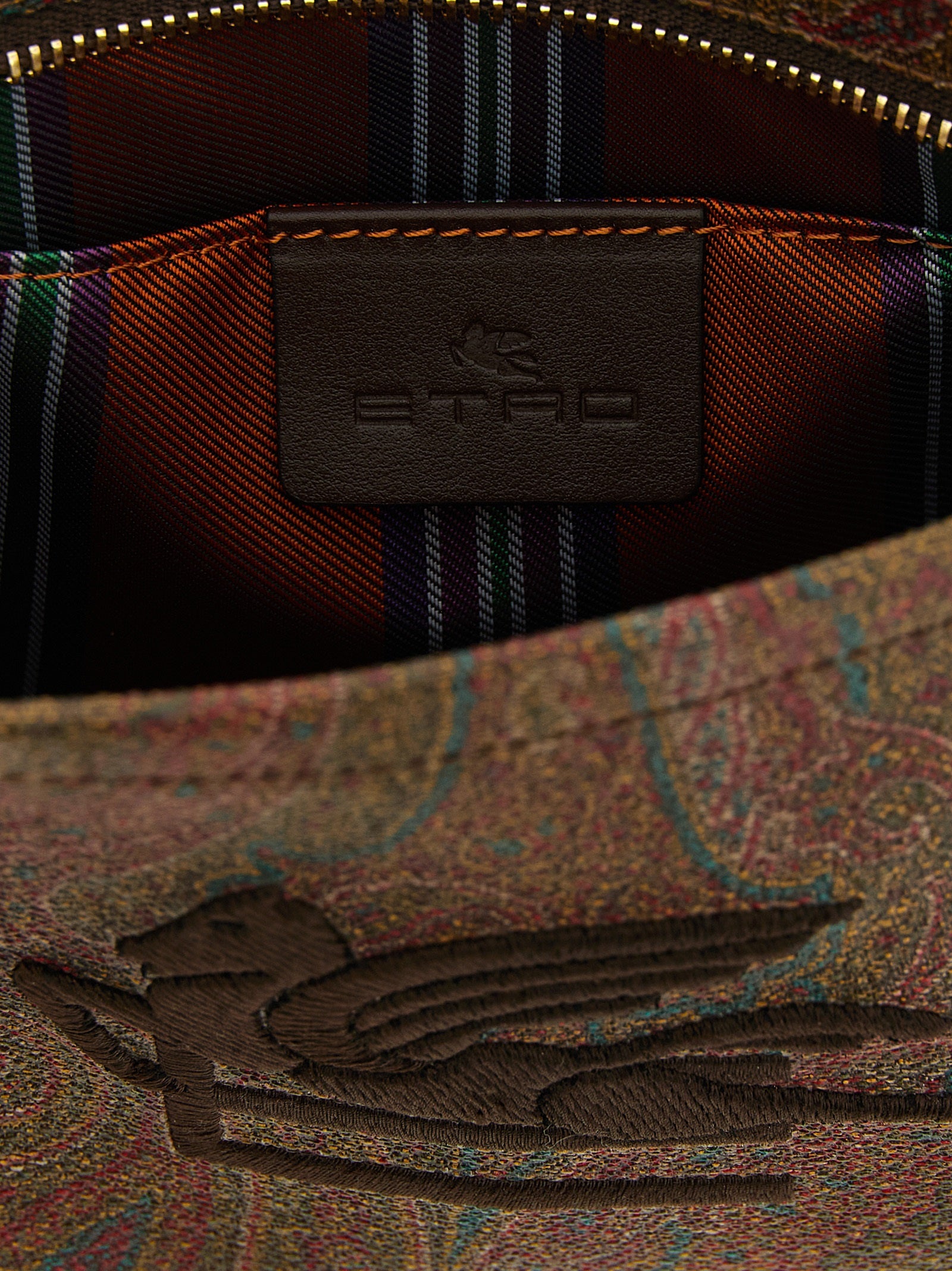 Etro Multicolor Cotton Clutch Bag