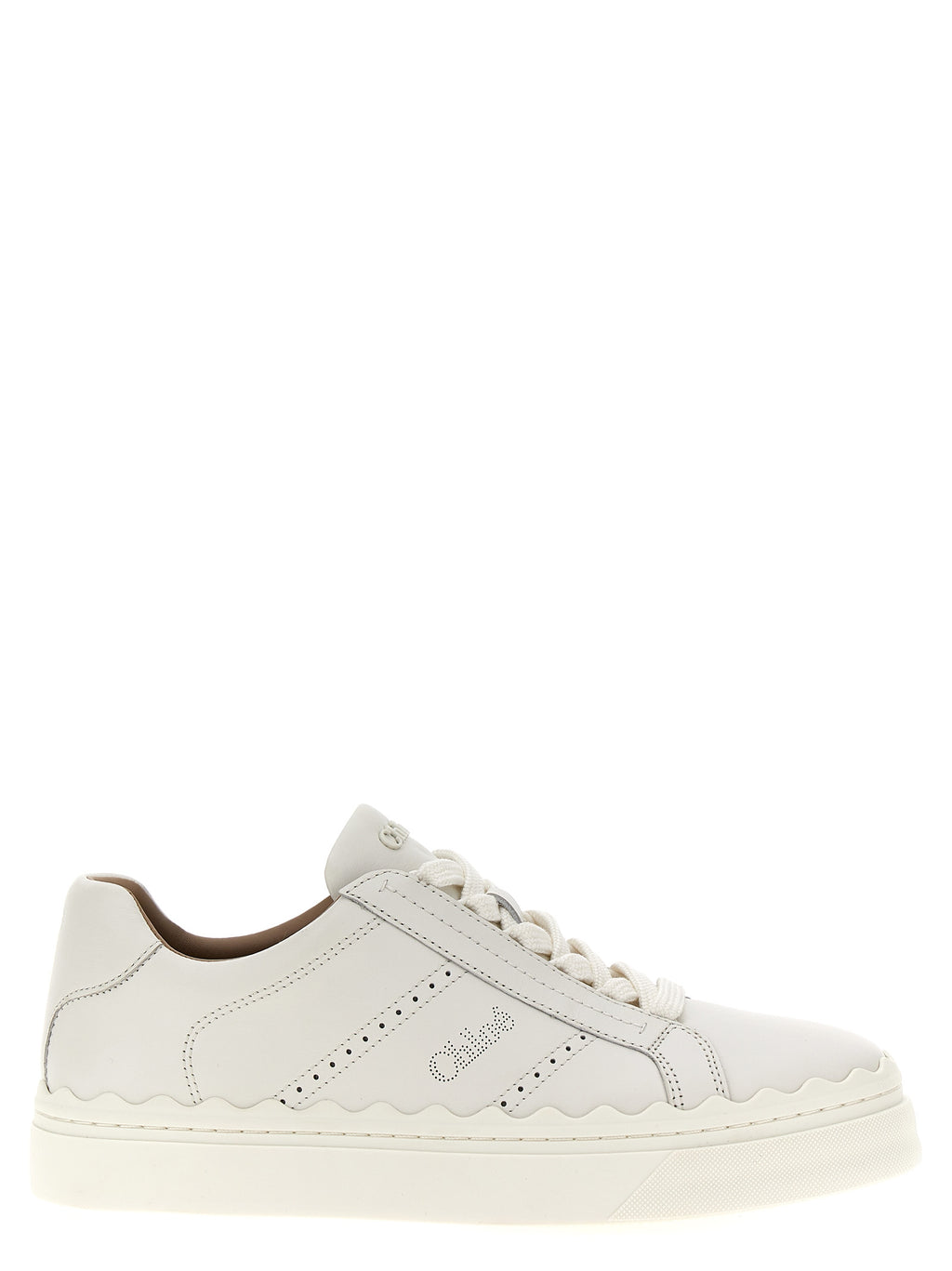 Chloé White Leather Low Top Sneakers