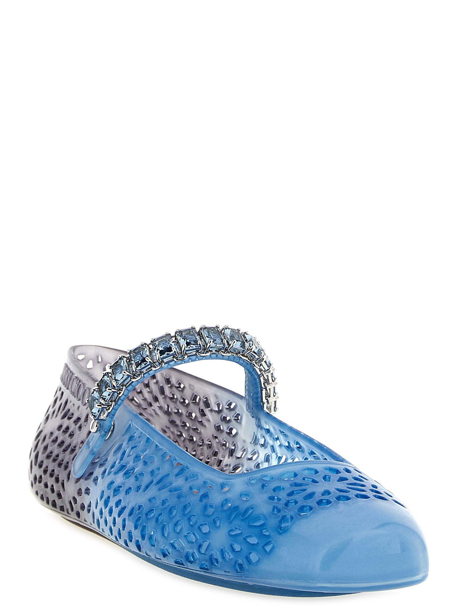 Jimmy Choo Blue Plastic Ballet Flats