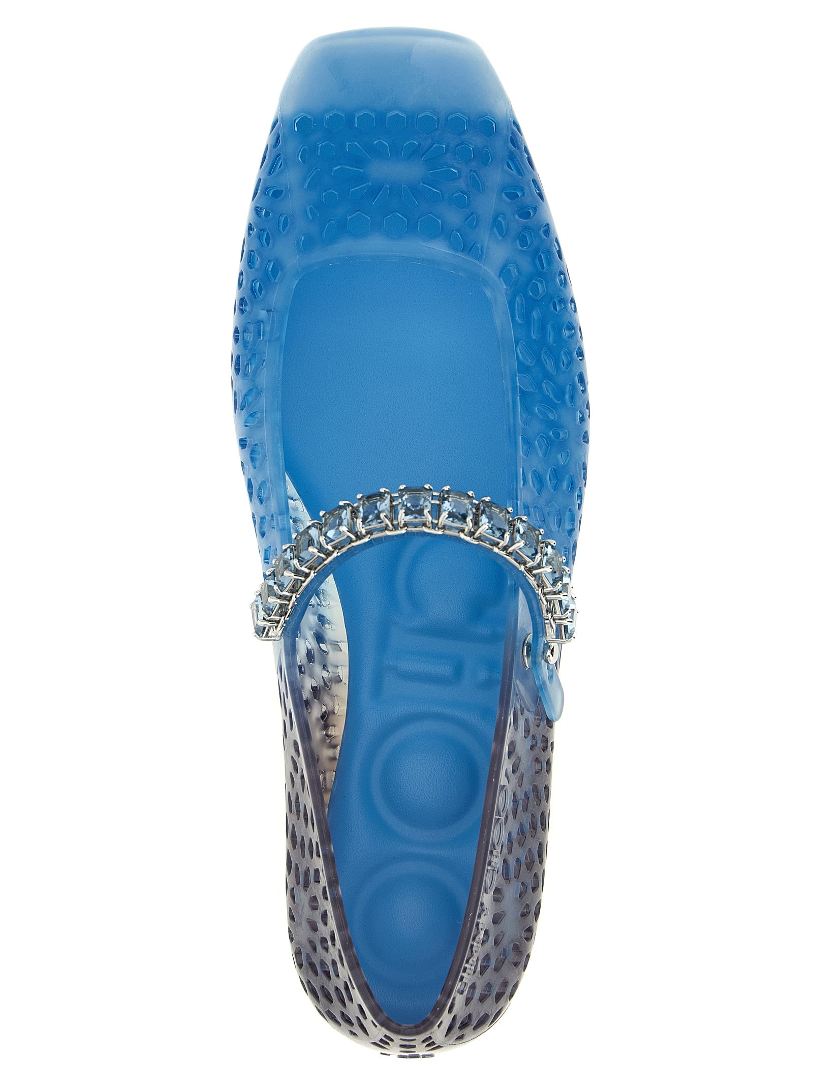 Jimmy Choo Blue Plastic Ballet Flats