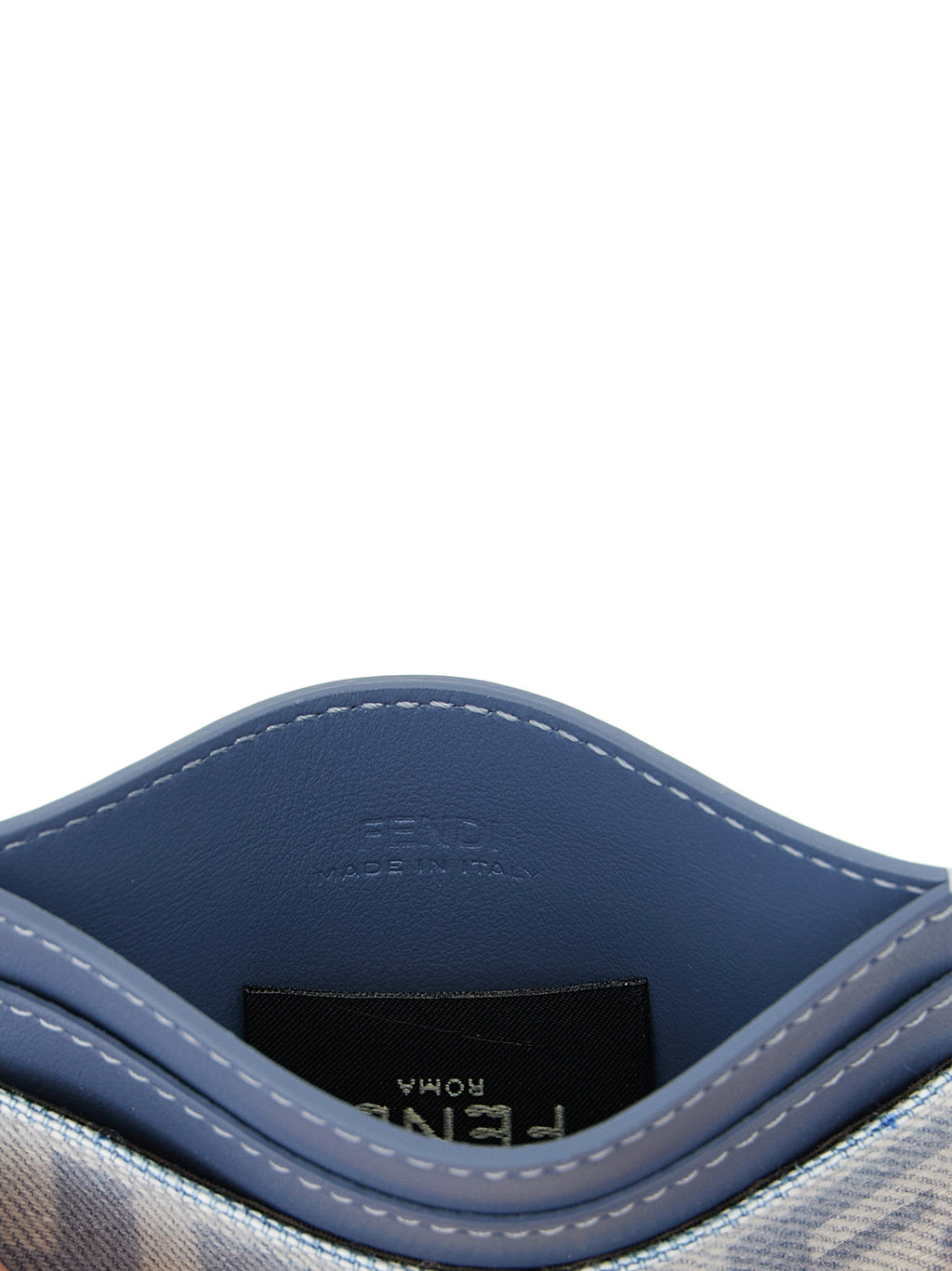 Fendi Blue Cotton Cardholder