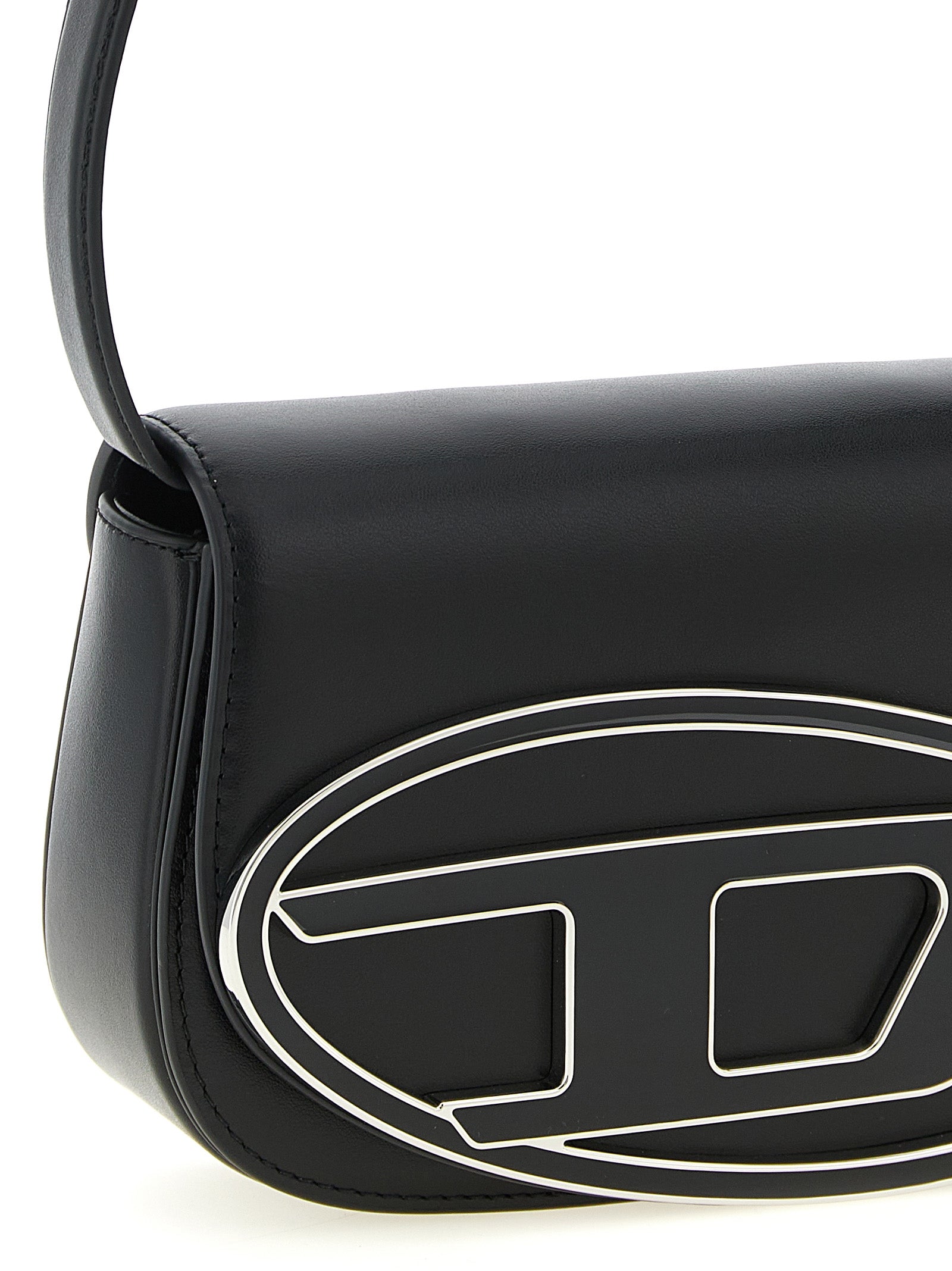 Diesel Black Cowhide Shoulder Bag