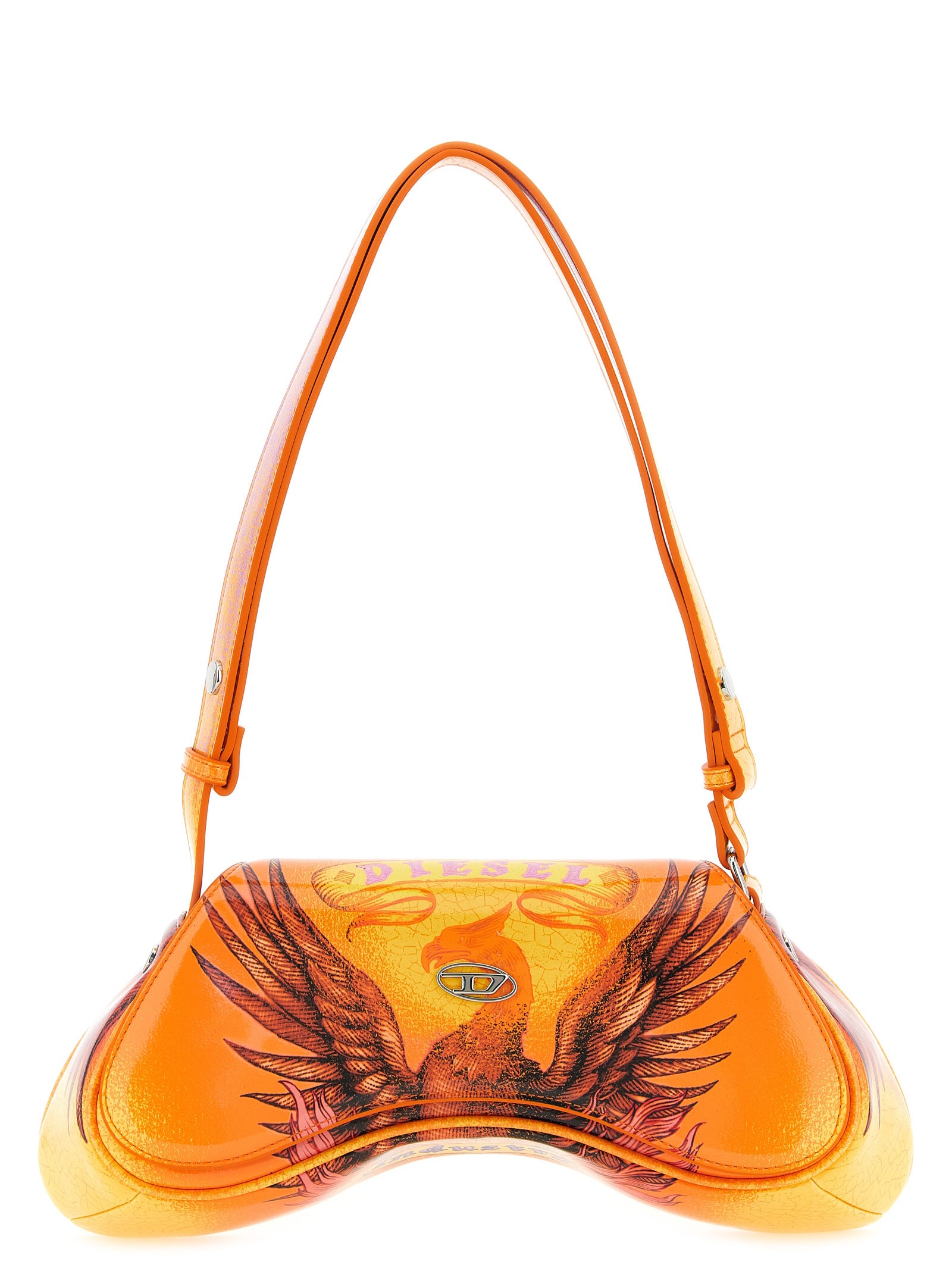 Diesel Orange Polyethylene Crossbody Bag