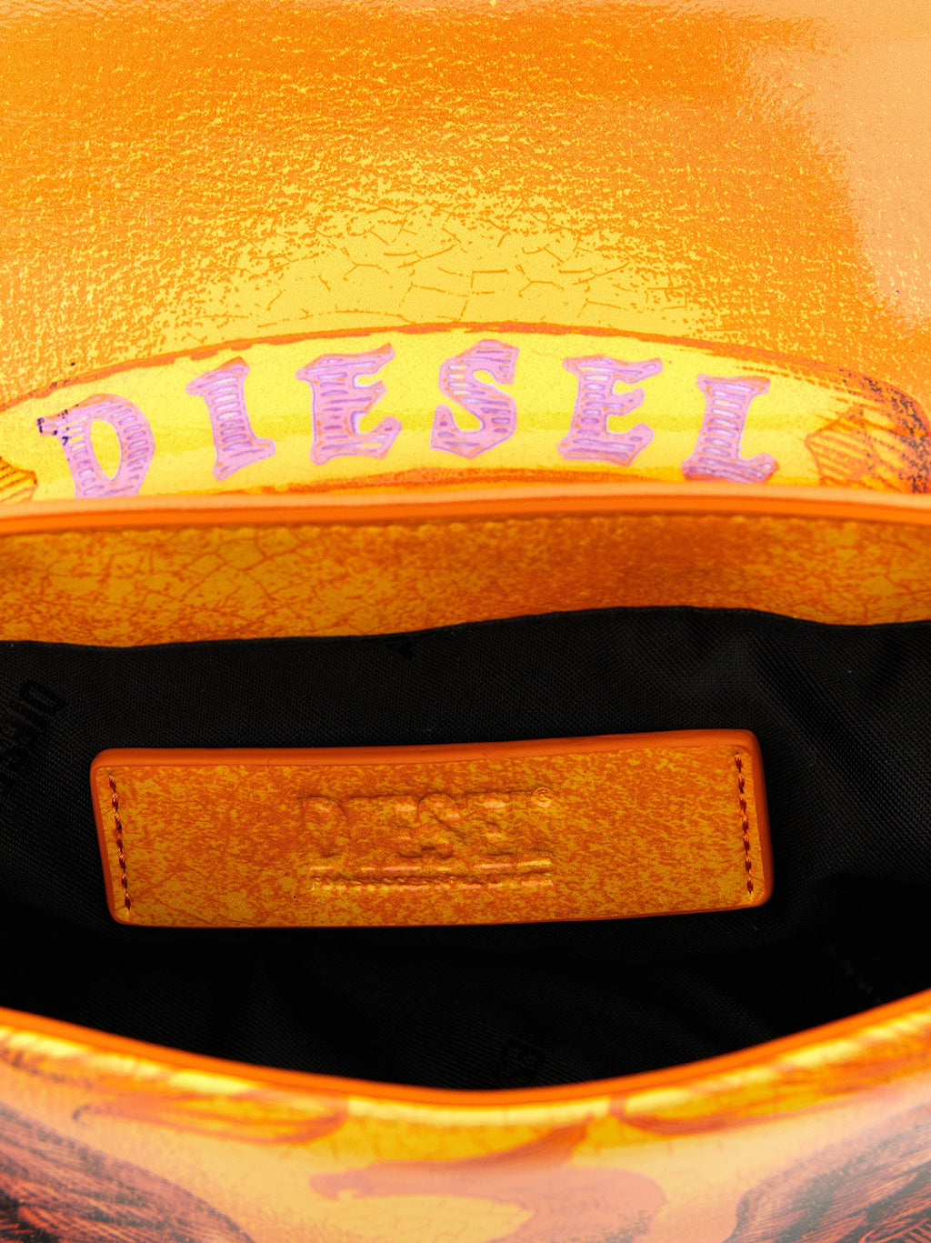 Diesel Orange Polyethylene Crossbody Bag