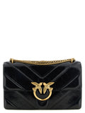 PINKO Black Calfskin Shoulder Bag