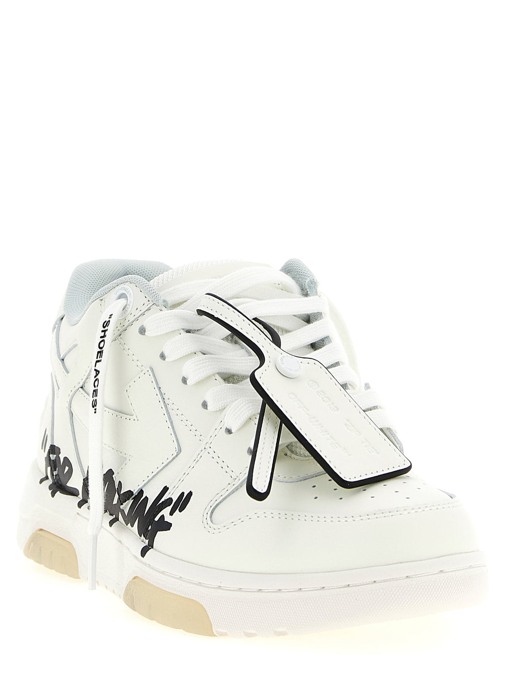 Off-White Bicolor Calfskin Athletic Sneakers