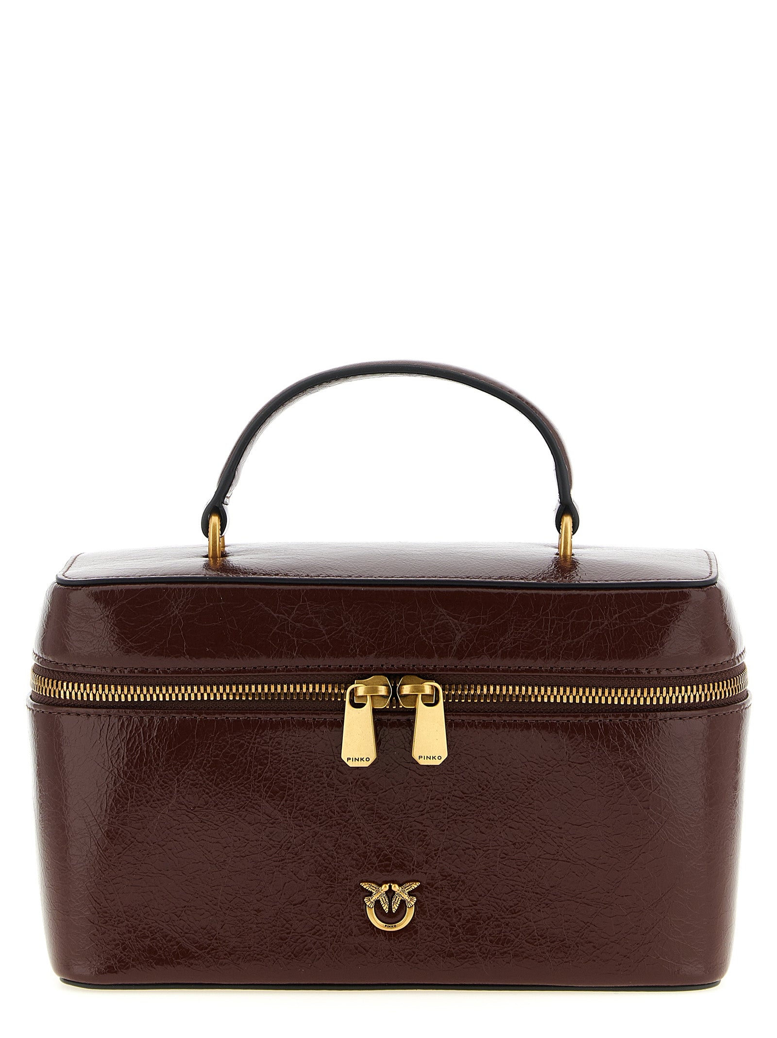 PINKO Brown Calfskin Handbag