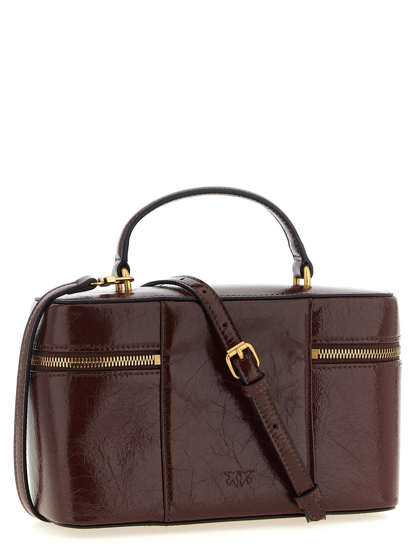 PINKO Brown Calfskin Handbag