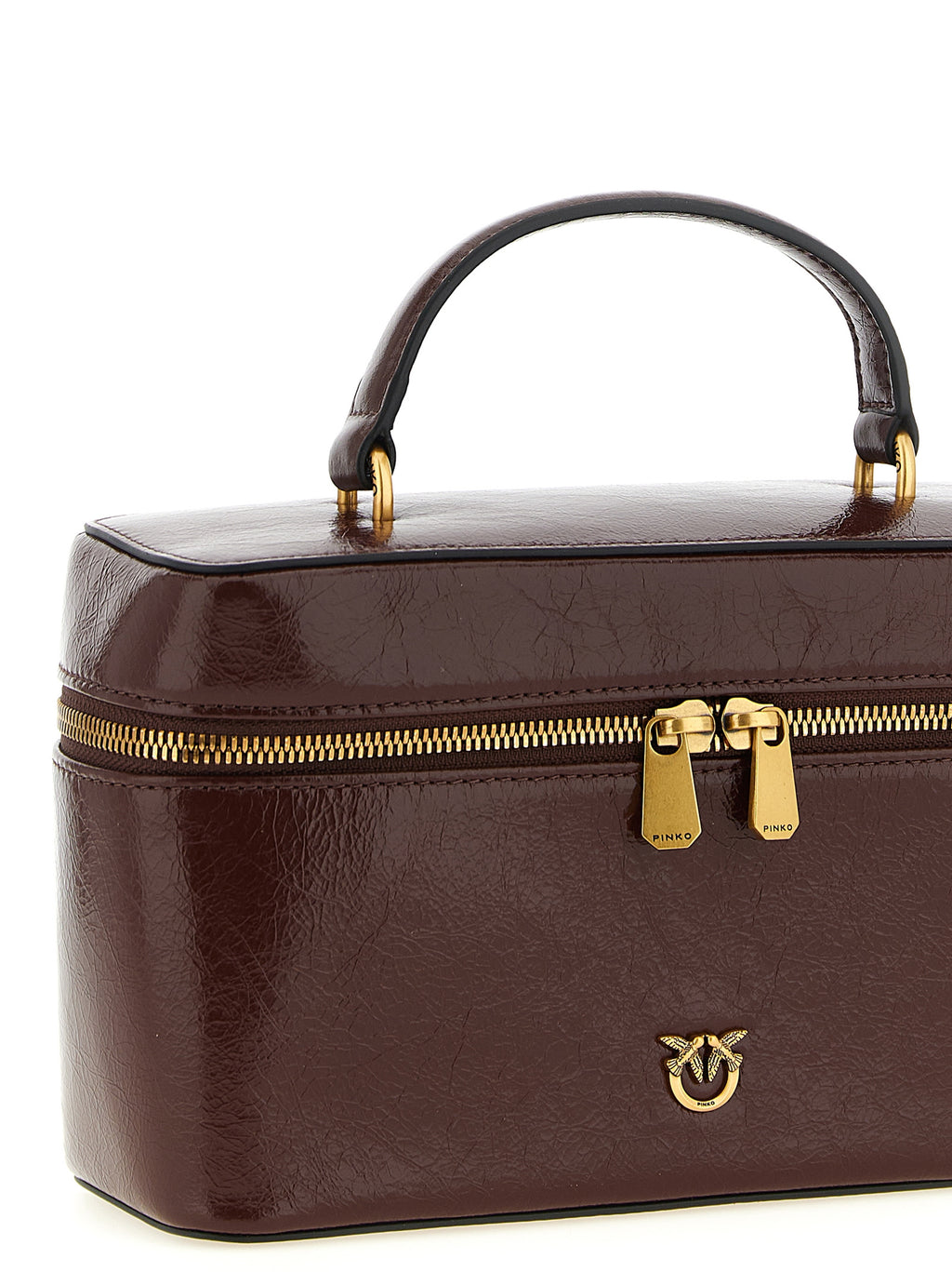 PINKO Brown Calfskin Handbag