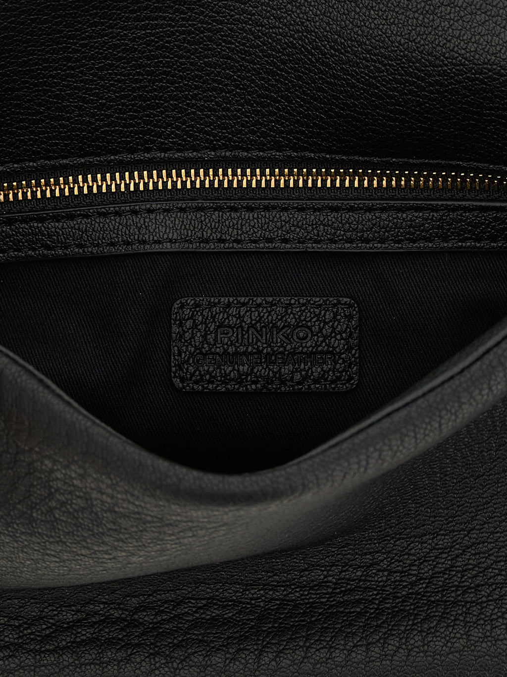 PINKO Black Lamb Leather Shoulder Bag