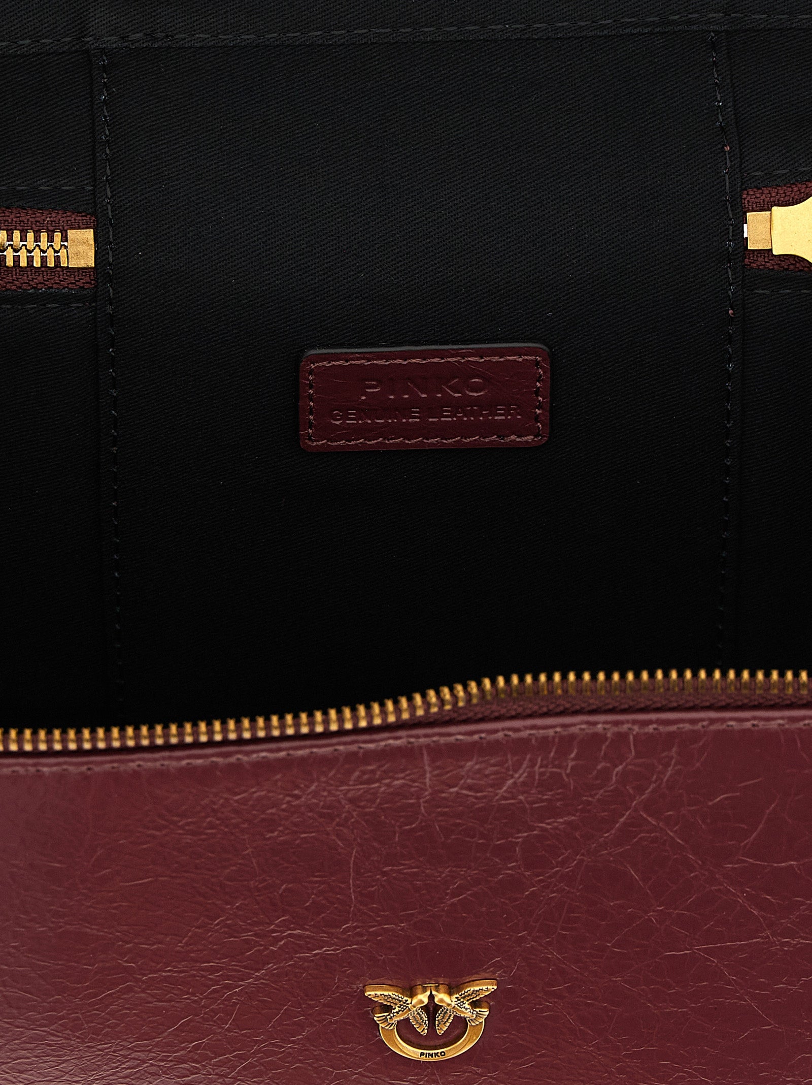 PINKO Bordeaux Calfskin Handbag