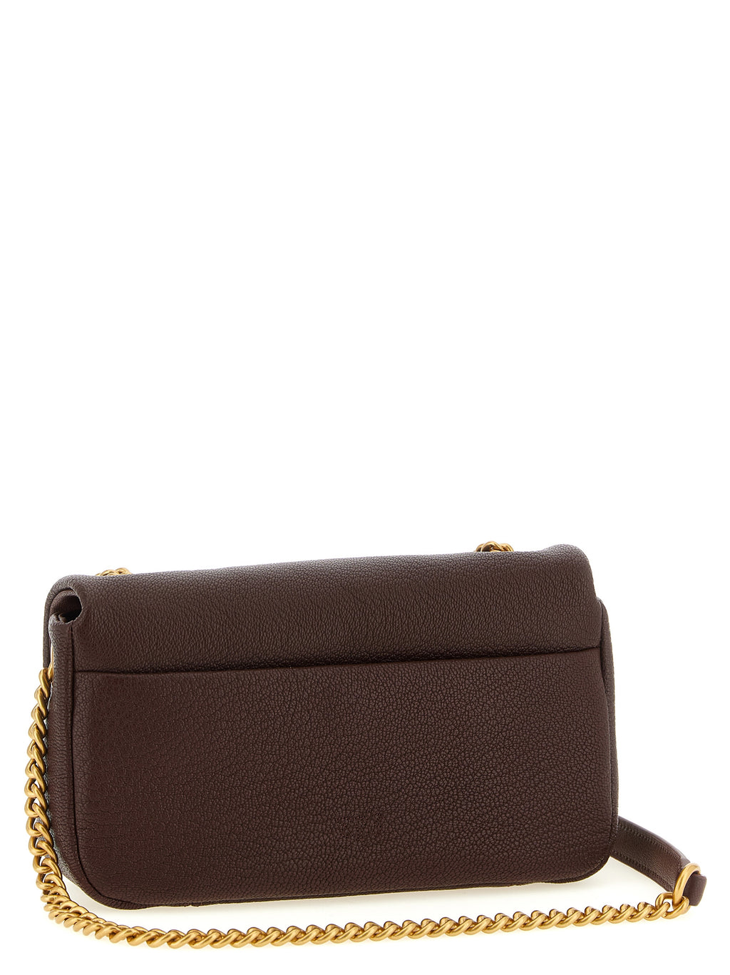 PINKO Brown Lamb Leather Shoulder Bag