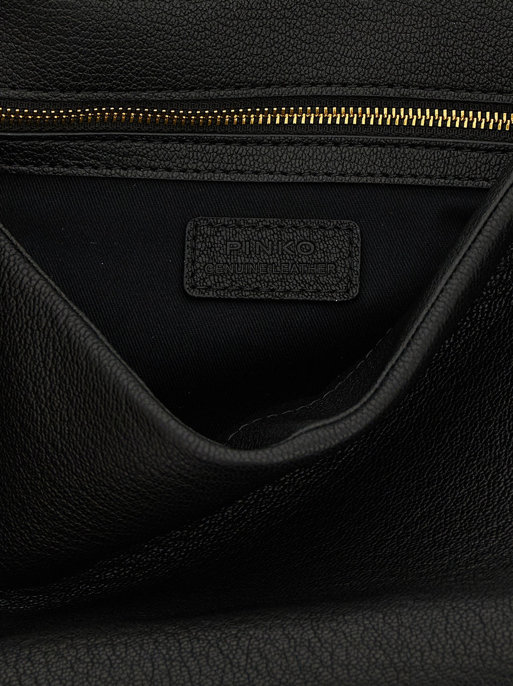 PINKO Black Lamb Leather Shoulder Bag