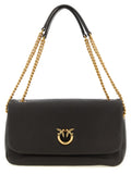 PINKO Brown Lamb Leather Shoulder Bag
