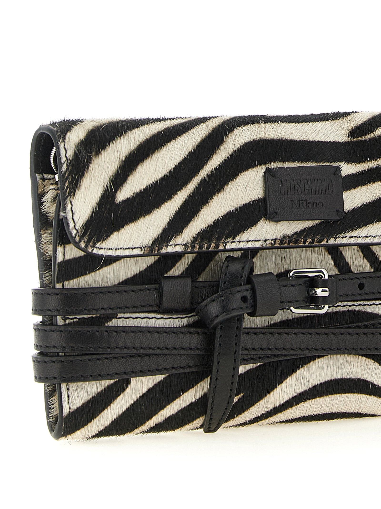Moschino Bicolor Leather Cardholder
