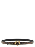 PINKO Brown Calfskin Thin Belt
