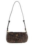 PINKO Brown Calfskin Crossbody Bag
