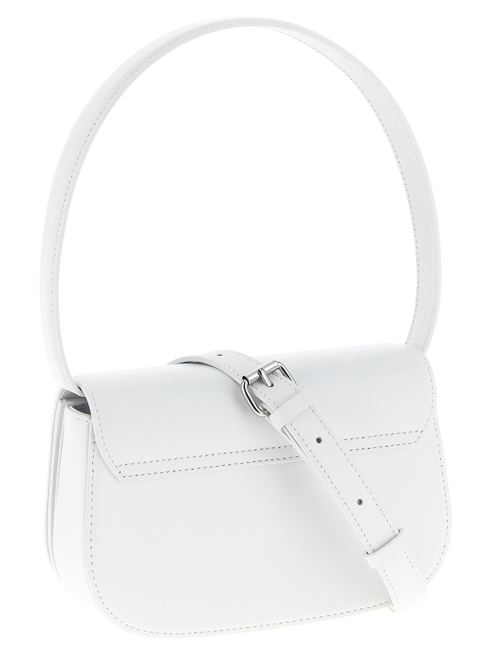 Diesel White Cowhide Shoulder Bag