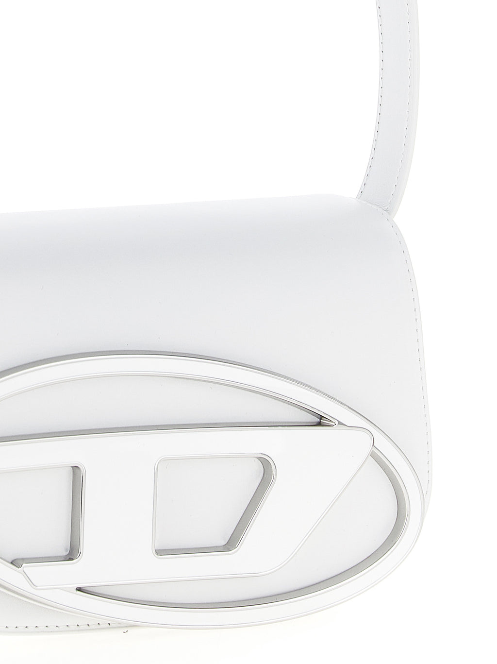 Diesel White Cowhide Shoulder Bag