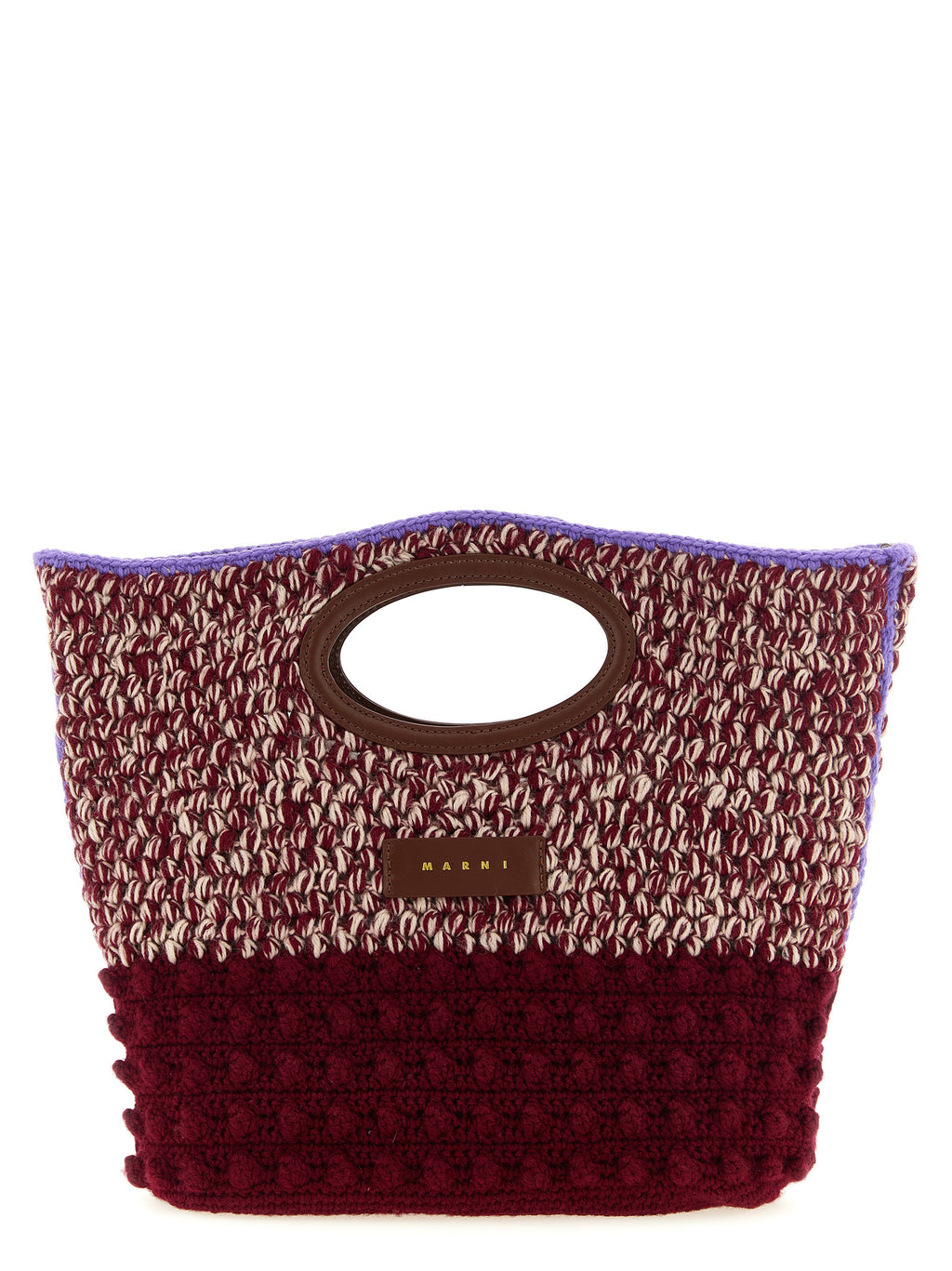 Marni Bordeaux Wool Handbag