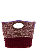 Marni Bordeaux Wool Handbag