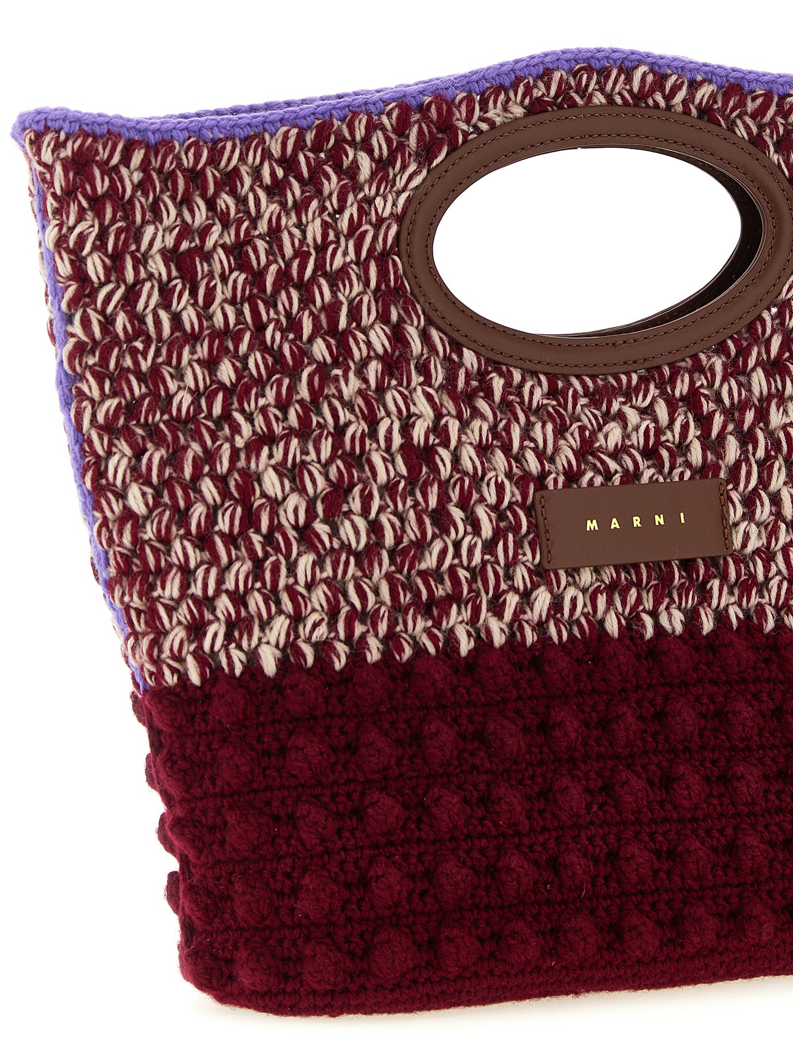 Marni Bordeaux Wool Handbag
