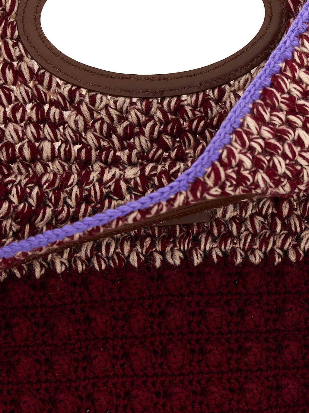 Marni Bordeaux Wool Handbag