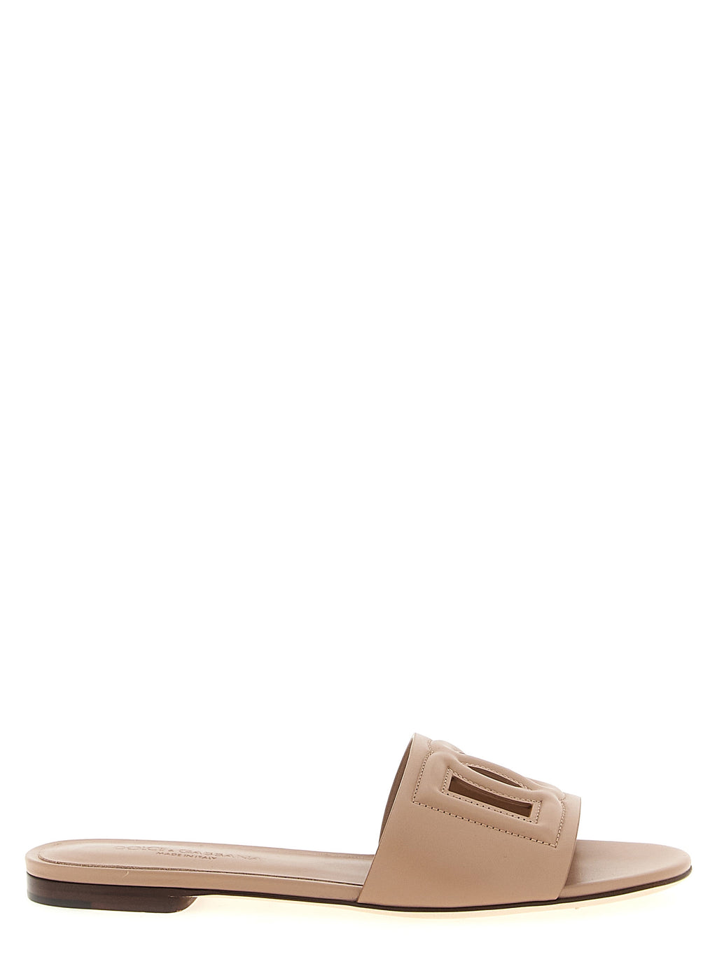 Dolce & Gabbana Beige Calfskin Slides