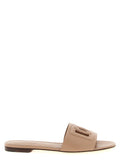 Dolce & Gabbana Beige Calfskin Slides