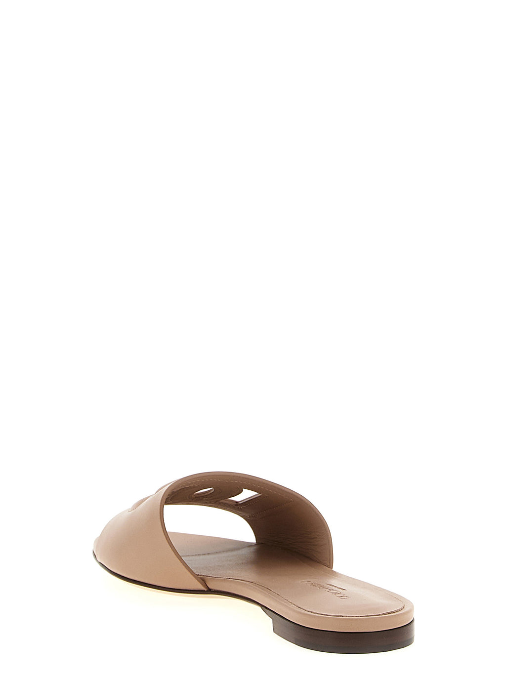 Dolce & Gabbana Beige Calfskin Slides
