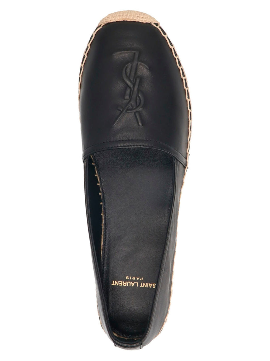 Saint Laurent Black Lamb Leather Espadrilles