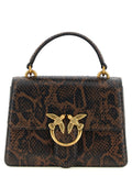 PINKO Brown Calfskin Handbag