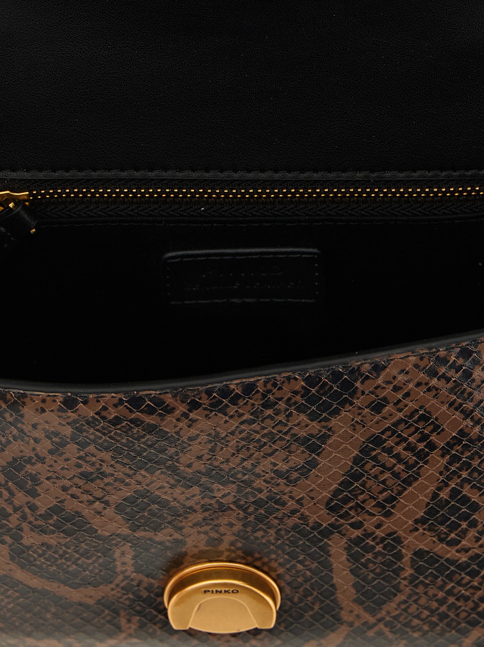 PINKO Brown Calfskin Handbag