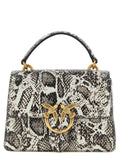 PINKO Gray Calfskin Handbag